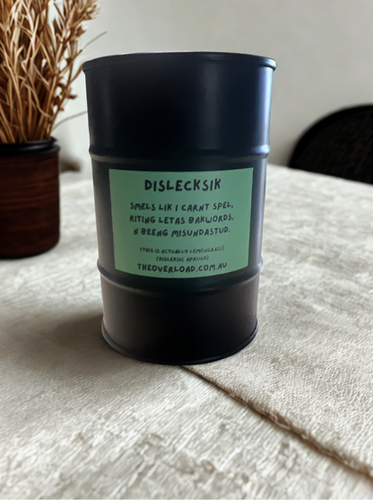 Dislecksik Candle – In Reusable Drum Tin
