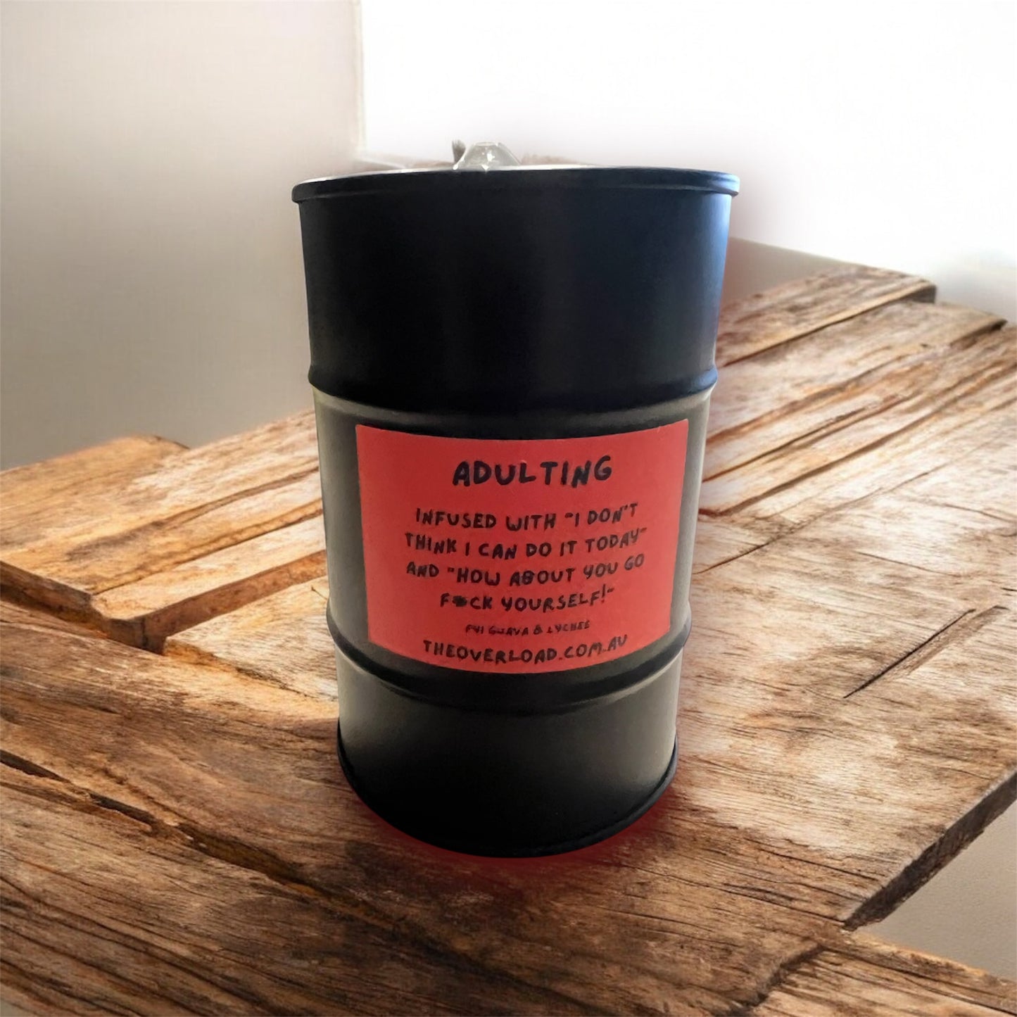 Adulting Candle – Reusable Drum Tin